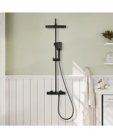 Casainc 2 Functions Thermostatic shower system with 3-Setting Handheld Shower and Rough-in Valve