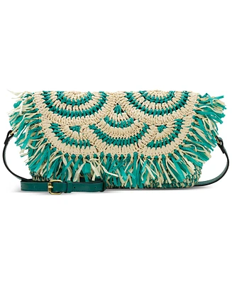 Patricia Nash Loulia Medium Straw Clutch Crossbody