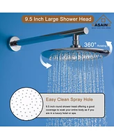 Casainc Rainfall Complete Shower System with 5-Setting Handheld and Rough Valve