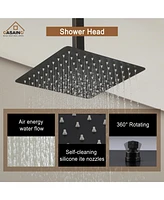 Casainc 2-Function Pressure Balanced Complete Shower System with Rough-In Valve