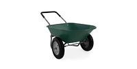 Slickblue Heavy Duty 2-Wheel Multipurpose Rust Proof Wheelbarrow For Garden