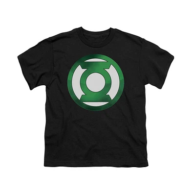 Green Lantern Boys Chrome Logo Short Sleeve Juvenile Tee / T-Shirt