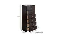 Slickblue 6-Drawer Tall Wooden Dresser Chest for Stylish Storage and Organization