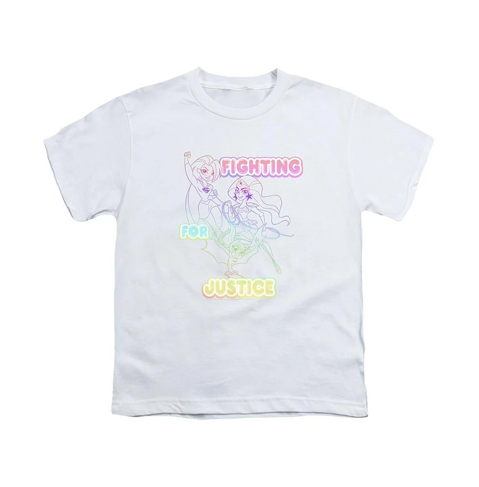 Dc Superhero Girls Boys Comics Fighting For Justice Short Sleeve Tee / T-Shirt