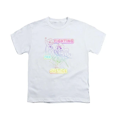 Dc Superhero Girls Boys Comics Fighting For Justice Short Sleeve Tee / T-Shirt