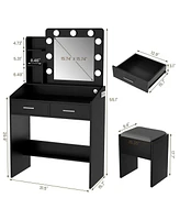 gaomon Vanity Desk with Mirror and Lights