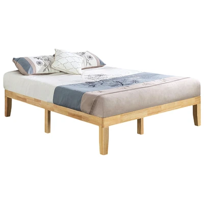 Slickblue Solid Wood Platform Bed Frame in Natural Finish