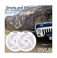 Pyle 5.25" Waterproof Rated Marine Speakers - Low-Profile Slim Style Speaker Pair, 180W