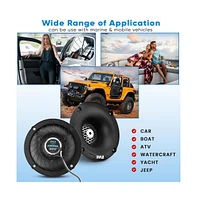 Pyle Marine Tweeter Speaker System - One Pair 1" Pei Dome Tweeter with Horn Diffuser, 120 Watts, 4 Ohm Impedance