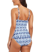 Beyond Control Fine Ikat Tankini Top Matching Bottom