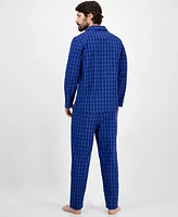 Club Room Men's Windowpane Plaid Pajama Set, Exclusively at Macy's