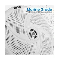 Pyle Dual 8" Waterproof Marine Speakers - 2-Way Full Range Stereo Sound, 160W (White