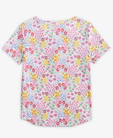 Epic Threads Kid Girl Floral-Print Henley Top, Exclusively at Macy's