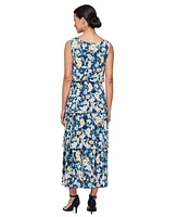 Sl Fashions Women's Floral-Print Tiered Maxi Dress