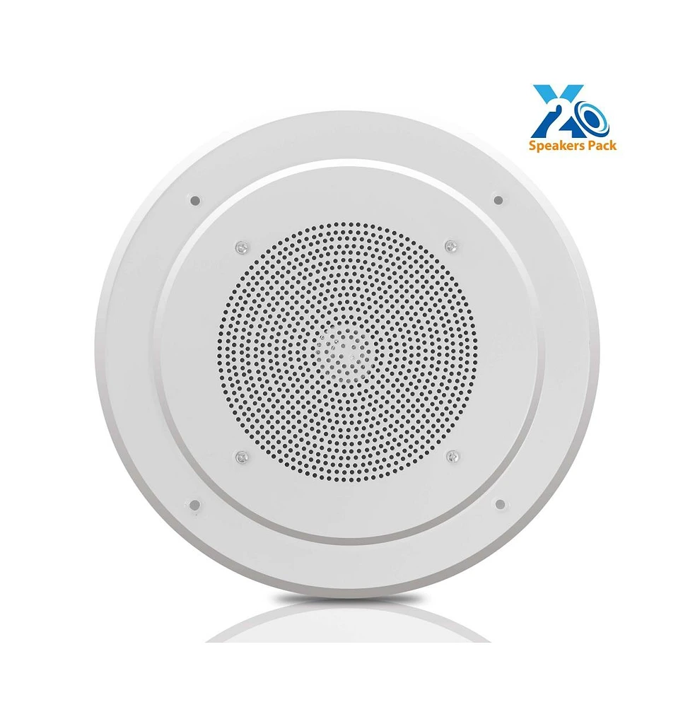 Pyle 8" In-Wall / Ceiling Commercial Pa Speaker with 100V Transformer Tap, 200W Max Power Output