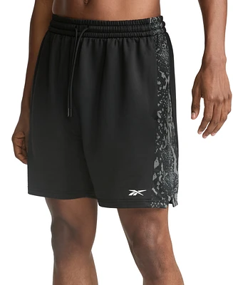 Reebok Men's Snake 7" Aop Panel Athletic Shorts