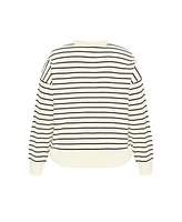 City Chic Plus Stripe Lilia Sweater