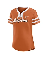 Fanatics Women's Texas Orange Longhorns Iconic Athena Lace-Up T-Shirt