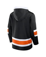 Fanatics Men's Black/Orange Philadelphia Flyers Inside Line Fleece Pullover Hoodie