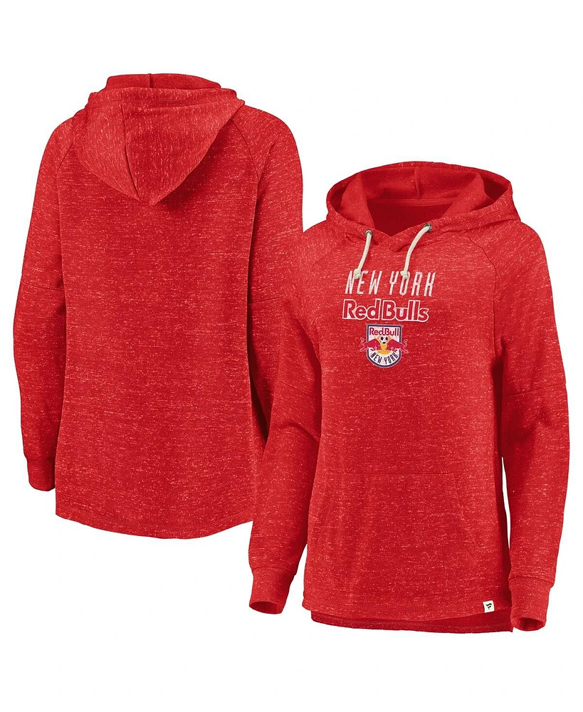 Fanatics Women's Red New York Bulls Faded Script Pullover Hoodie