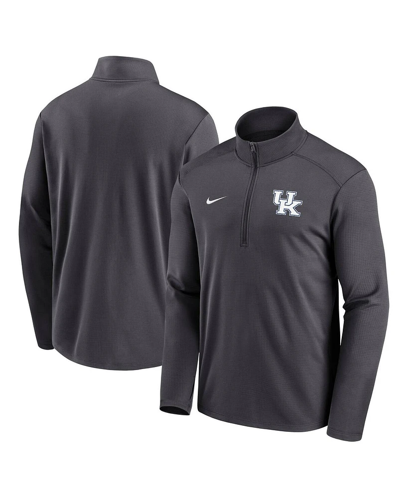 Nike Men's Anthracite Kentucky Wildcats Primetime Pacer Performance Half-Zip Top