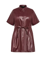 Plus Faux Leather Hunter Dress