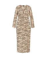 City Chic Plus Anthea Print Maxi Dress