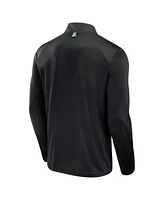 Fanatics Men's Black Las Vegas Raiders Defender Long Sleeve Quarter-Zip Jacket