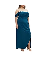 City Chic Plus Forbidden Love Maxi Dress