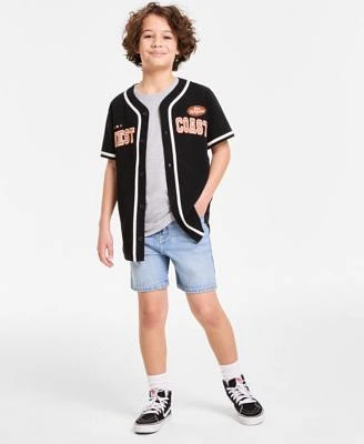 Epic Threads Little Big Boys West Coast Baseball Jersey Shirt Heathered T Shirt Straight Bay Shorts Exclusively At Macys