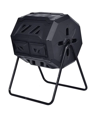 Slickblue Compost Bin Tumbler for Home Garden Waste Recycling and Composting