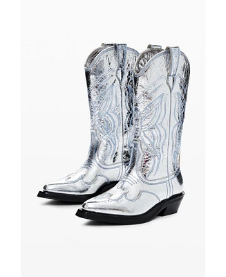 Desigual Women's Metallic cowboy boot