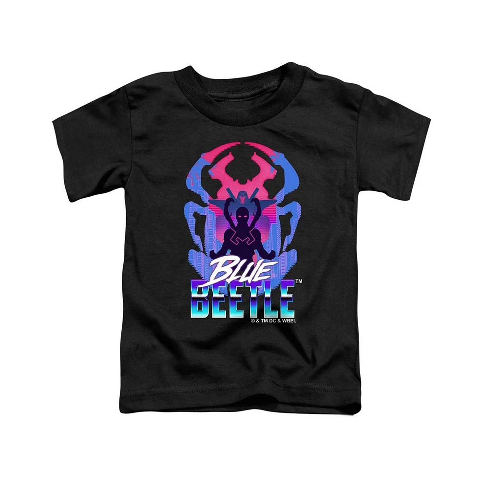 Blue Beetle Toddler Girls Baby-Girls Silhouette Short Sleeve Tee / T-Shirt