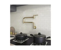 Casainc 1.8 Flow Wall Mount Swing Arm Folding Pot Filler Kitchen Faucet