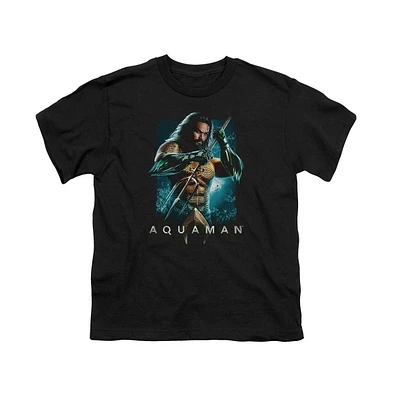 Aquaman Movie Boys Trident Short Sleeve Tee / T-Shirt