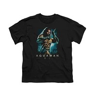 Aquaman Movie Boys Trident Short Sleeve Tee / T-Shirt