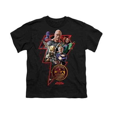 Black Adam Boys Character Bolt Short Sleeve Tee / T-Shirt