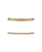 Rachel by Rachel Roy 3pc Gold Tone Stretch Bracelet Set