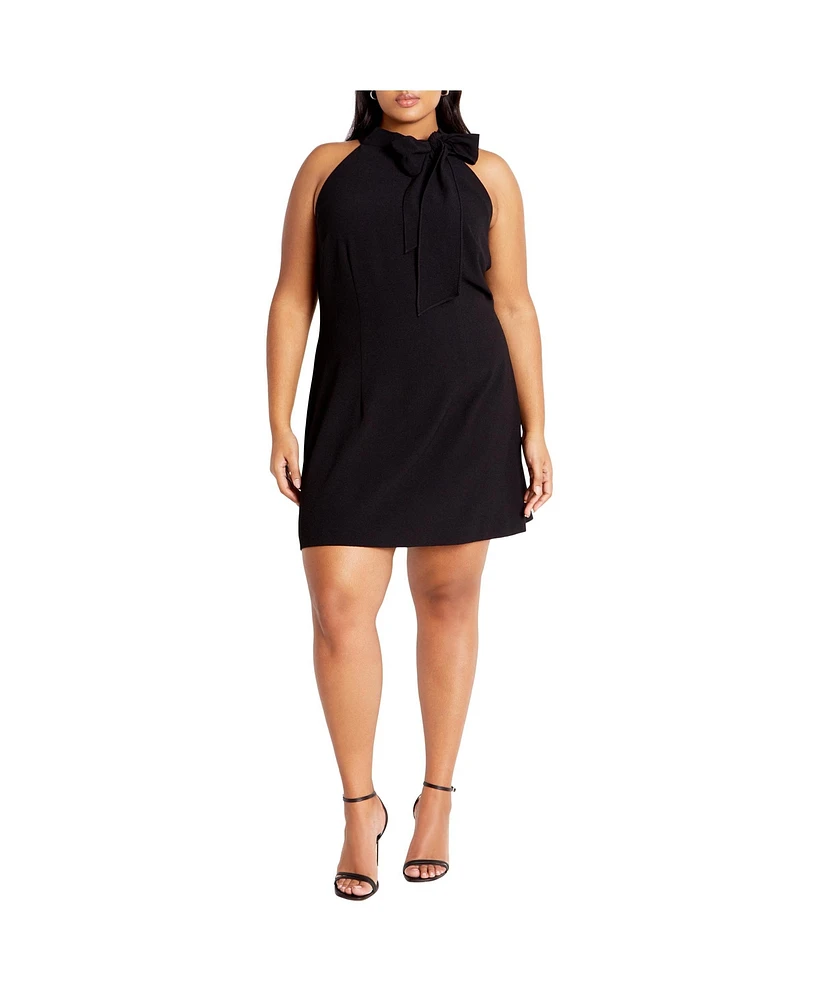 City Chic Plus Karter Bow Dress