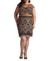 Tadashi Shoji Miranda Sequin Embroidered Dress