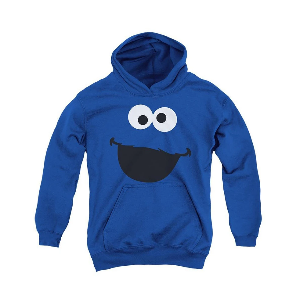 Sesame Street Boys Youth Cookie Monster Face Pull Over Hoodie