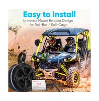 Pyle 4” Waterproof Off-Road Speakers with Rgb Lights & 4-Channel Amplifier, 800W (2 Pairs)