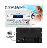 Pyle Marine Bluetooth Stereo Receiver, Double Din, 300W, Lcd Display