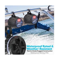 Pyle 4” Waterproof Off-Road Speakers with Rgb Lights & 4-Channel Amplifier, 800W (2 Pairs)