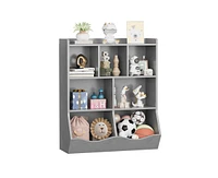 gaomon Toy Storage Cabinet, Three-Tier Kids Bookshelf and Bookcase for Storage Books and Toys