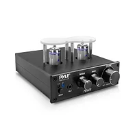 Pyle Bluetooth Tube Amplifier Stereo Receiver - 2 Vacuum Tube Power Amp, Cd/Dvd Inputs (L/R), 600W Peak Power