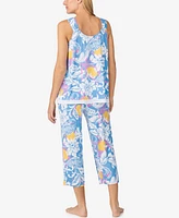 Ellen Tracy Women's Sleeveless Crop Pajama Set