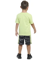 adidas Toddler & Little Boys Short-Sleeve T-Shirt Elastic-Waistband Printed Shorts, 2 Piece Set