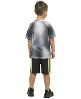 adidas Toddler & Little Boys Short-Sleeve Raglan Printed T-Shirt Shorts, 2 Piece Set