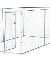 Lucky Dog 10' x 5' x 4' Heavy Duty Steel Outdoor Chain Link Dog Kennel Enclosure